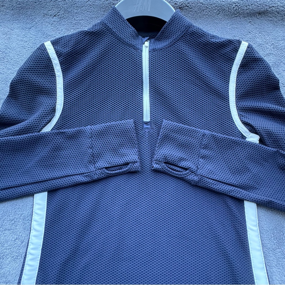 Tory Sport Navy Long Sleeve Top with White Accents - Picture 16 of 16